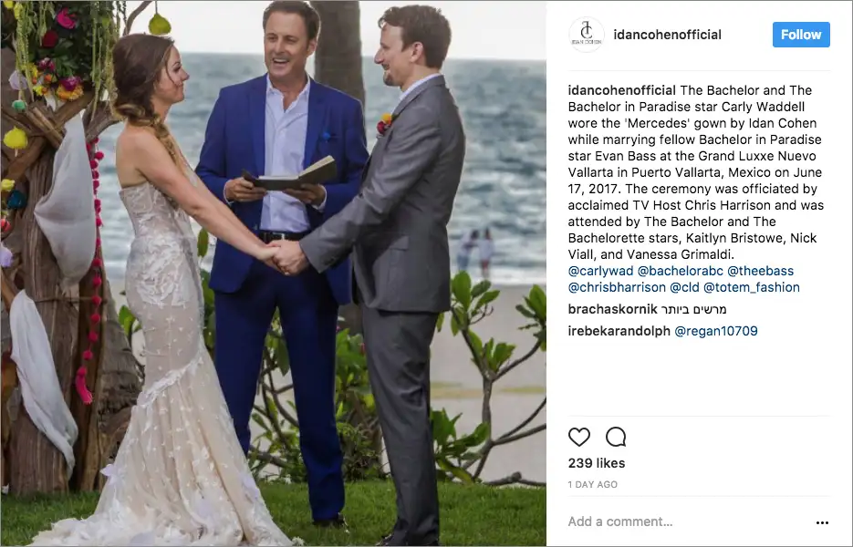 Carly Waddell Evan Bass Are Married See Her Bridal Gown